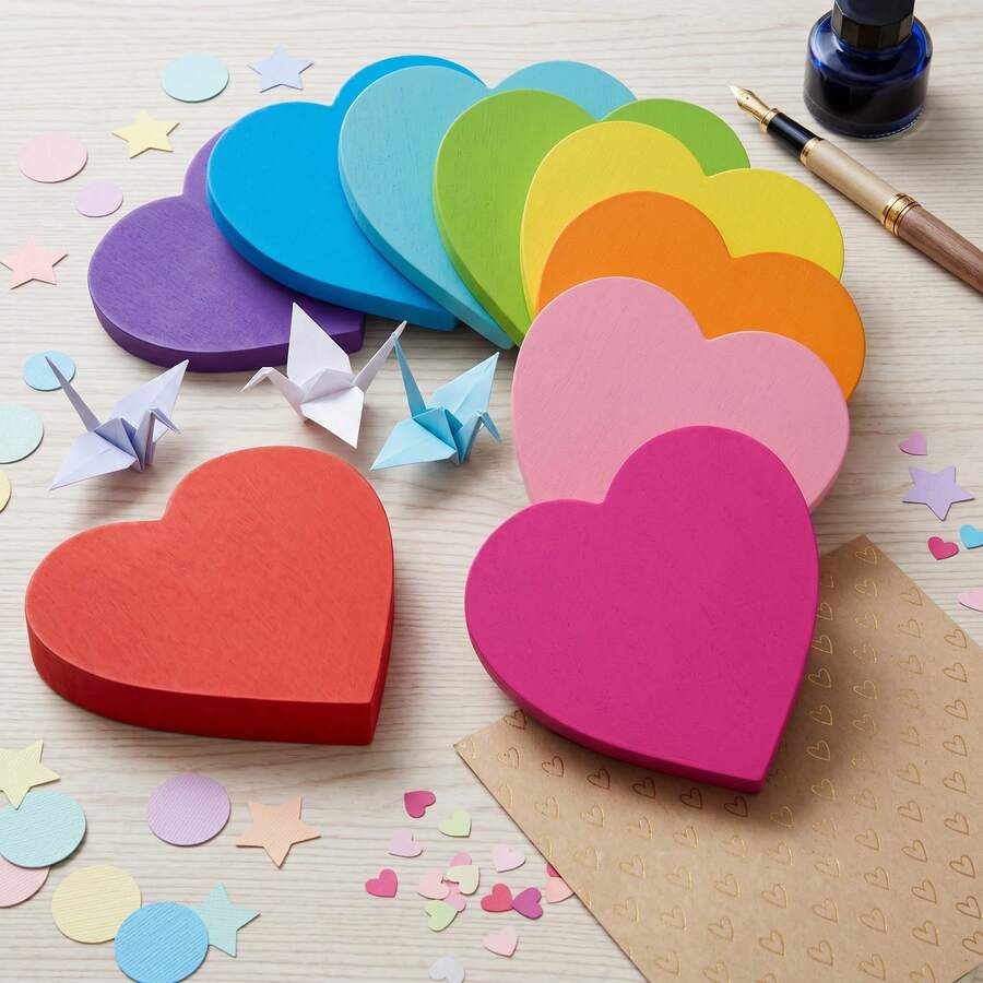 9pcs, 3*3 Inch Sticky Notes. Colorful Notebook. Student Notebook. Office Memo Pad. Self-Adhesive Sticky Notes. Suitable For Office, Home And School Use. Also Can Be Used As School Supplies Or New School Supplies. Color Random - one-size - View 1