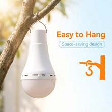 1PC 7W Removable Solar-Powered Hanging LED Bulb With Remote Control, Rechargeable Portable LED Light Suitable For Home Gardens, Patios, Chicken Coops, Camping, Power Outages, And More; Can Also Function As An SOS Signal Light. - Portable Solar Lights - View 10