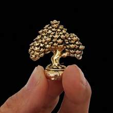 1pc Antique Gold Money Tree, Solid Wealth-Bringing Ingot Tree, Vintage Tea Pet Small Ornament, Handmade Craft Small Statue, Creative Collectible, Best Gift - Multiple Styles - View 6