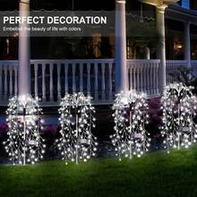 3pcs Solar Powered Fireworks Fairy Lights White LED Copper Wire Lights Easy Installation Solar Auto On/Off Suitable For Shop Patio Pathway Lawn Garden Christmas Party Holiday Christmas - Ground-mounted Fireworks Lights - View 4