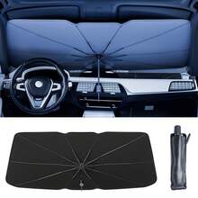 [Windshield Sunshade] The Car Front Windshield Sunshade Can Be Folded And Stored As A Compact Car Sun Curtain, Suitable For Sedans, Suvs, And Trucks. It Is Easy To Open And Store - A - View 1