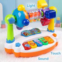 Mainan Piano Bayi, Mainan Musik Menyala untuk Bayi, Cocok untuk Usia 10 Bulan, Mainan Piano Edukasi Dini, Hadiah untuk Anak Laki-laki dan Perempuan - MultiWarna - View 4