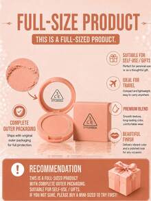 3CE Classic Solid Color Blush #Nude Beige, 3g Sample/5.5g Full Size, Easy To Blend, No Flying Powder, Natural Peach Beige, Layerable, Suitable For Yellow And White Skin Tones - Classic Single Color Blush Series #Nude Beige - View 6