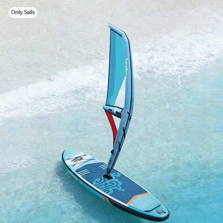 Quiltern Oxford Cloth PVC Inflatable Windsurf Sail With 360° Rotatable Base, Portable Adult Water Surf Equipment With Pump Backpack Foot Strap For Seaside Outdoor Sport Gift - Modern - View 1