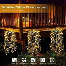 3pcs Solar Powered Fireworks Fairy Lights White LED Copper Wire Lights Easy Installation Solar Auto On/Off Suitable For Shop Patio Pathway Lawn Garden Christmas Party Holiday Christmas - Ground-mounted Fireworks Lights - View 8