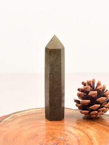 1件天然水晶黃鐵礦尖柱形療癒石 六角方尖石棒 療癒裝飾品 - 黃鐵礦 - 查看 24