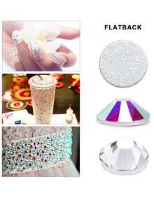 Resin Rhinestones Flat Bottom – Multi-Color Diamond Art Diamonds For Nail Art, Handmade Crafts, Book Decoration & Makeup Nails, DIY Craft Kit With 2pcs Pickup Tool, Shiny Crystals For Shoes & Clothing Nail Charms - Multicolor - View 4