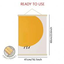 1pc "We Can Move The Sun Together" Abstract Sun Canvas Wall Art Poster, Unframed Decorative Gift - Multicolor - View 18