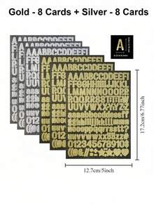 163 piezas Juego de pegatinas con letras y números brillantes, pegatinas decorativas multiusos para manualidades DIY, scrapbooking, envoltura de regalos, decoración de cumpleaños/fiestas, vuelta al colegio, útiles escolares/de oficina papelería libro de sticker estikers - Multicolor - Ver 20