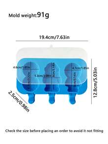 1set Space Shape Silicone Popsicle Mold, Durable Reusable With Lid For Summer Frozen Dessert, Rainbow Meteor 3-Cavity Design, DIY Craft Home Decor Handmade Gift, Valentine's Day Mother's Day Christmas - Green - View 13