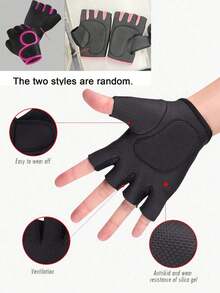 1 par de guantes de fitness de media dedos unisex, guantes de ciclismo antideslizantes y transpirables, guantes de levantamiento de pesas ultraligeros, guantes deportivos con protección de palma amortiguadora, guantes de entrenamiento con protección total de la palma, adecuados para entrenamiento, deportes, gimnasio, ciclismo y otras ocasiones, accesorios de fitness, deportes, gimnasio, entrenamiento en casa, accesorios deportivos, accesorios de fitness - Multicolor - Ver 8