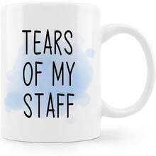 Funny Gifts - Tazas de caf, regalos del jefe del da de los jefes, regalos del personal, taza de t, regalos para jefes, mujeres y hombres, taza de lgrimas de mi personal, taza de caf - Color-09 - Ver 1