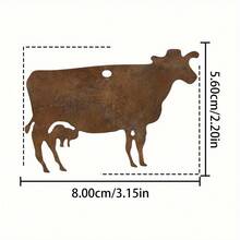 Rustic Cow And Calf Metal Wall Art, Rust Finish Farm Animal Silhouette Iron Wall Hanging, Vintage Farmhouse Indoor Outdoor Wall Decor For Barn Kitchen Patio Home Decoration - One Size Fits All - View 4