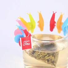 Cute Colorful Snail & Squirrel Shaped Silicone Tea Bag Hooks, Cup Markers, Used For Party Cup Identification And Mug Rim Decoration - Multicolor - View 3