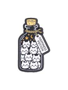 Happiness Potion Bottle Cat Enamel Pin, Full Of Kittens Brooch, Cute Animal Design, Perfect Gift For Cat Lovers, Unique Fashion Accessory - Multicolor - View 10