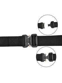 Cinturón Táctico Militar Ajustable Hebilla Metálica 125cm, Cinturon Táctico de Alta Resistencia para Deportes y Senderismo - Verde - Ver 2