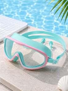 Gafas de natación de marco grande para adultos - Anti-empañamiento, protección UV, impermeables, gafas de natación unisex de ángulo amplio de 180°, adecuadas para piscina y aguas abiertas - verde menta - Ver 10