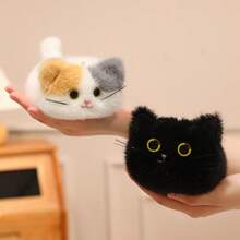 16cm/6.3in Cute Cat Plush Doll, Soft And Comfortable, Portable, Ideal As Backpack Decoration, Holiday Decor, Theme Party Or Gathering Decoration Gift, Perfect Gift For Children's Birthday Or Celebration - Multicolor - View 5