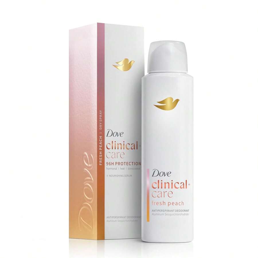 Dove Clinical + Care Antiperspirant Deodorant Dry Spray For Women Fresh Peach With Nourishing Serum 3.8 Oz-Father's Day - 3.8 盎司(1 包) - 查看 1