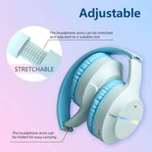 Gerripuer Wireless Earphones HiFi Stereo Foldable Lightweight Headphones Volume Control Stereo Over-Ear Headphones Deep Bass Suitable For Home Office Phone Computer And More - View 7