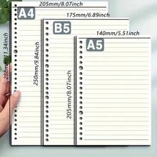 Recambios de hojas para cuaderno de oficina, 60 hojas, tamaño A4/B5/A5, cuadrícula en blanco, matriz de puntos, papel de escritura rayado, paquete de recambios para oficina y estudio. - Camel - Ver 4