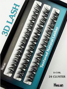 24簇裝 3排試用組假睫毛 10mm-12mm 3D自然DIY分段式接睫毛 輕盈可重複使用 適合日常工作、旅行、聖誕派對與夜晚出遊 蓬鬆單簇睫毛 方便攜帶快速化妝 - 查看 6