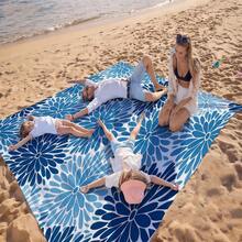 1pc Oversized Minimalist Floral Sand-Proof Quick-Dry Beach Towel Mat, Suitable For 1-3 Adults - Lightweight, Durable Polyester Fabric - Perfect For Travel, Camping, Hiking And Leisure Beach Time, Beach Mat, Picnic Mat, Campsite Cover - Multicolor - View 7