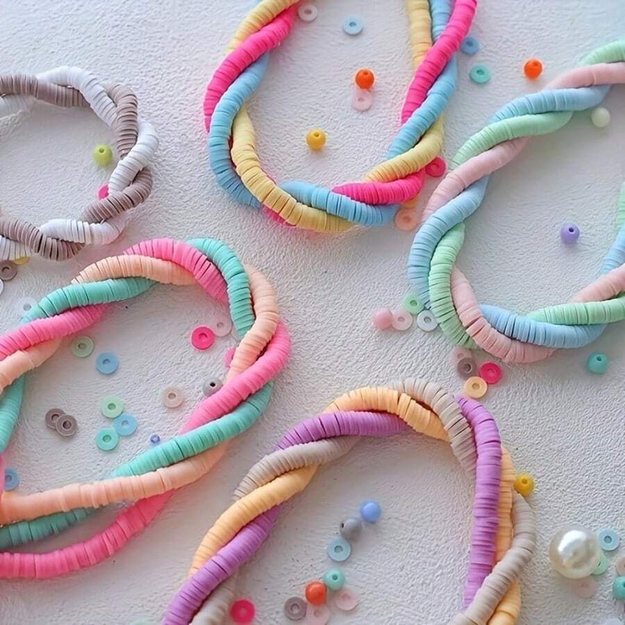 3960 PCS Set Of Colored Soft Ceramic Beads Polymer Soft Ceramic Beads Suitable For Necklace, Bracelet, Earring DIY Jewelry Making