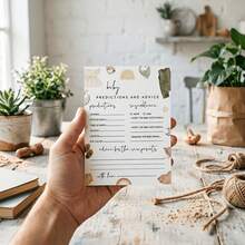 10/30 Pcs Bohemian Gender Reveal Party Supplies Kit With Prediction Cards & Advice Sheets - Suitable For Showers, Gender Reveal Parties, Decorations - Multicolor - View 6