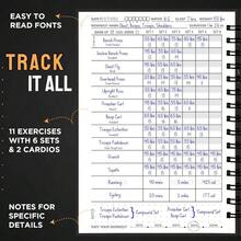 Hardcover Fitness Journal Workout Planner Men Women - A5(5. 8.3") Sturdy Workout Log Book To Track Gym Home Workouts - Fitness + A.Black - View 3