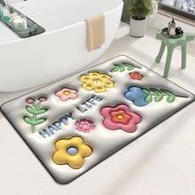 3D Flower Design Bath Mats, Non-Slip, Quick-Drying, Fun And Cute, Extra Soft And Absorbent, For Living Room, With Non-Slip Rubber Base, Machine Washable. (Flower I, 20''x32'') - Flower G - View 1