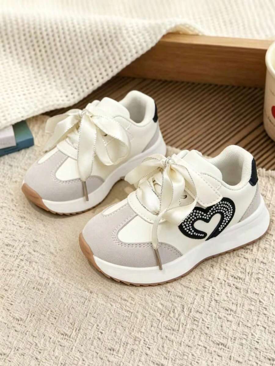 1 Pair Boys' German Trainer Shoes Spring Children's Shoes Little Girls Casual Fashion Soft Sole Lightweight Sneakers - Beige - View 1