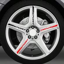 4pcs/Set Pegatinas de Vinilo para Neumáticos de Carreras & Cubo de Rueda - Calcomanías Decorativas Personalizadas, Adecuadas para Modificación de Automóviles, Estilo Deportivo Puerta de Automóvil, Bajo el Chasis, Cubo de Rueda, Pegatinas de Carreras, Neumáticos - pegatina deportiva de barra - Ver 3