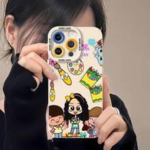Tema colorido de educación artística de Vickyfunda de teléfono Fundas compatibles con ,Apple,VIVO,OPPO,,, y Honor.Fabricadas en silicona TPU,ofrecen protección contra golpes y caídas. - Blanco - Ver 6