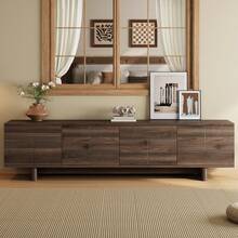 78 Inch Modern TV Stand TVs Up To 85, Entertainment Center With With Solid Wood, Management, Push-Openers, Soft-Closing Hinges & Adjustable Shelves Living Room - 1 - View 1