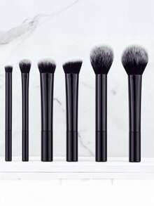 Black Professional Makeup Brush Set, Includes Blush Brush, Powder Brush, Concealer Brush, Eyeshadow Brush, Complete Makeup Tool Set, Perfect For Travel And Gift - Black - View 2