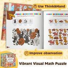 Serie de Desafíos de Juegos Matemáticos Divertidos, Libro de Acertijos Matemáticos y Juegos de Lógica con Números, Patrones y Actividades de Resolución de Problemas, Páginas de Aprendizaje Gamificadas, Diseño de Ilustraciones Coloridas, Múltiples Temas Disponibles - Divertidos retos en juegos de matemáticas. - Ver 5