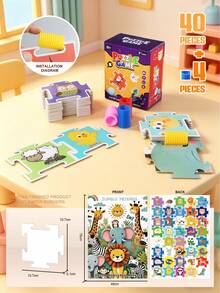 1pc Children's Paper Puzzle 40pcs Picture Cards Animal City Dinosaur Educational Early Learning Assembly Reading Study Book Suitable For Children 3+ Years Old Boys Girls Interactive Toy Christmas Gift - Multicolor - View 15