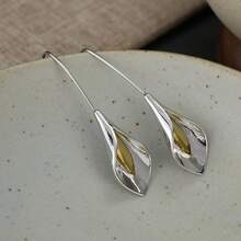 DIYCCPC Vintage Style Calla Lily Earrings, Suitable For Women's Vacation, Paired With Elegant And Sophisticated Single Pendant Earrings - Two-color - View 6