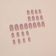 Press On False Nails - Dusty Pink - View 4