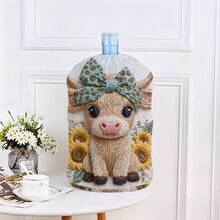 1pc Cute 2D Animal Pattern Water Dispenser Bucket Cover Dustproof Decorative Water Bucket Dispenser Cover Reusable Home Dust Cover - Multicolor - View 11