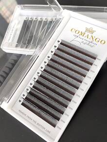 CoMango 12排 C/D 窄 5D W型 0.07mm 亮面三葉草睫毛接片 薄款預製豐盈扇形仿貂毛假睫毛 化妝用 - 黑色 - 查看 9