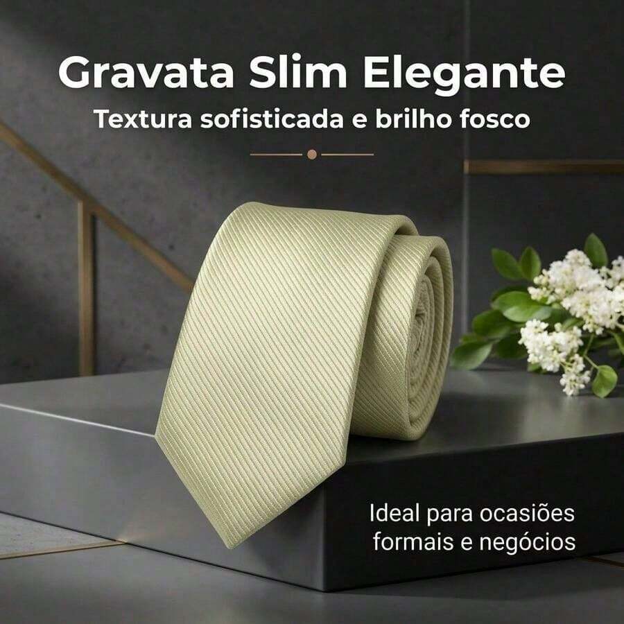 A Matte Twill Tie, A Versatile Tie Suitable For Work, Interviews, And Weddings. - 米色 - 查看 1
