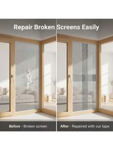 Self-Adhesive Screen Repair Patch, Mosquito Net Repair Patch, Suitable For Damaged Screens And Mosquito Nets - A - View 9