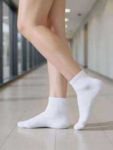 30/20/10/6/4/2/2-Pack Sports Comfortable Soft Moisture-Wicking Breathable Antibacterial Fitness Socks Unisex Solid Color Ankle Socks Sweat-Absorbing Odor-Resistant Elastic Soft Athletic Socks - Multicolor - View 3