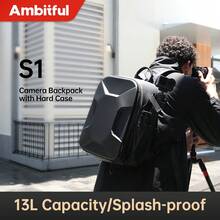 Ambitful S1 EVA 硬殼相機背包,防水硬殼攝影背包附可拆卸隔板 + 額外雨罩,三腳架側袋設計,適用於單反無反相機鏡頭閃光燈戶外拍攝旅行收納包 - 查看 2