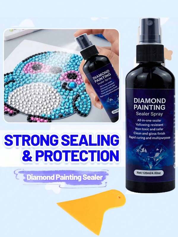 Diamond Painting Spray Adhesive With Correction Fluid, Suitable For DIY Crafts, Instantly Seals Diamond Beads Without Brushes, Used For Mosaic Art, Suitable For Hobbyists And Professional Artists