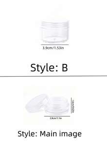 3/10/20/50Pcs Round Empty Jars With Lids, Leak-Proof Portable Storage Containers For Cosmetics, Jewelry & Powder, Travel & Home Use, Holiday Gifts - Clear - View 12