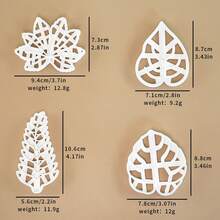 MIANXIAOXIN 4pcs Leaf Cookie Cutter Set, Maple Leaf Clay Mold, Tropical Eucalyptus Leaf Baking Tool, Clover Party Decoration - Multicolor - View 11