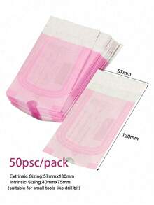 100/50/20pcs Disposable Self-Sealing Sterilization Bags, 4 Sizes, Suitable For Nail Tools, Stainless Steel Drill Bits, Tweezers, Scissors Sterilization Storage - Baby Pink - View 13